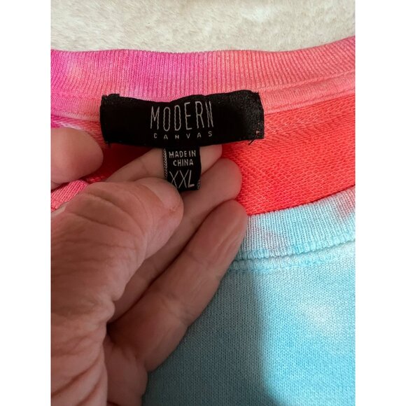 Modern Canvas Indoorsy tie dye sweatshirt women size XXL - Picture 3 of 6